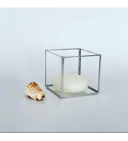 Mumluk tekli 7,5x7,5cm (Gümüş)