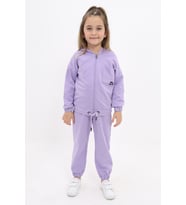 Toontoy Kız Çocuk Nakışlı Eşofman Takım (Lila)