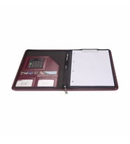 SEKRETERLİK HESAP MAKİNALI FERMUARLI A4 (100 YAPRAK) 25,5X34 CM (Bordo)