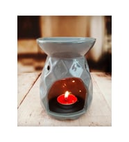 Ananas Model Buhurdanlık ve Tealight Mum (Gri)