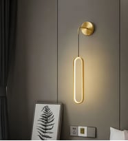 Yatak Odası Başucu Duvar Aplik İskandinav Koridor ve Merdiven Duvar Lambası, Oturma Odası Aplik (Gold)