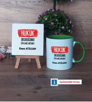 Hukuk Okuduğumu Söylemiş Miydim Dekoratif Taş, Kupa Bardak Kırmızı Hediye (Model 13)