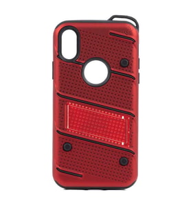 Uyumlu Model Apple iPhone XS 5.8 Kılıf İron Tank Zırh Kapak (Kırmızı)