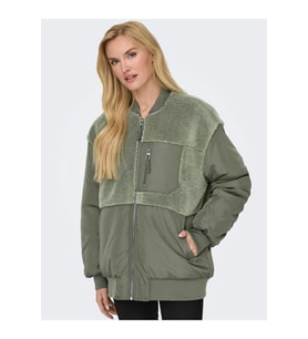 Only Emmy Fleece Bomber Günlük Kadın Ceket Mont - 15292801 (Yeşil)
