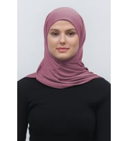 Tesettür Penye Şal Düz (Koyu Gül Kurusu)