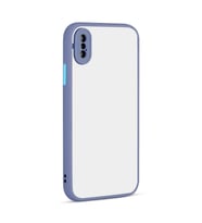 Uyumlu Model Apple iPhone XS Max 6.5 Kılıf Kamera Korumalı Mat Kapak (Mor)