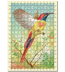 Cakapuzzle Ateşli Kuyruklu Güneş Kuşu Puzzle Yapboz MDF (Ahşap) (500 Parça)