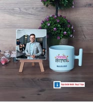 İspanyolca Öğretmeni Fotoğraflı Dekoratif Taş, Kupa Bardak Beyaz Hediye (Model 12)