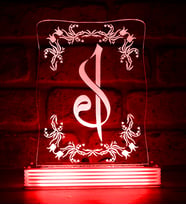 Elif ve Vav Harfli Dini Kuran Hediyesi 3d Led Lamba (Kırmızı)
