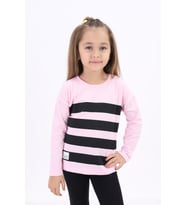 Toontoy Kız Çocuk Baskılı Tişört (Pembe)
