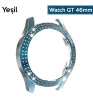 ALLY Huawei GT2 46mm Diamond Tas Islemeli Bumper Kilif (Yeşil)
