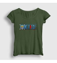 Presmono Kadın Sarı Anime One Piece T-Shirt 135062tt (Haki)