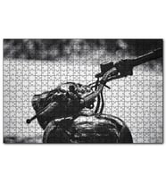 Cakapuzzle Royal Enfield Motorsiklet Depo ve Gidon Siyah Beyaz  Puzzle Yapboz MDF (Ahşap) (1000 Parça)