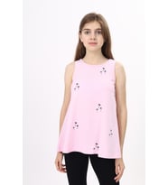Toontoy Kız Çocuk Baskılı Atlet (Açık Pembe)