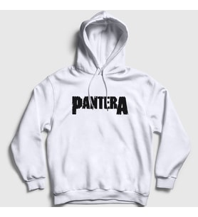 Presmono Unisex Gri Logo Pantera Kapüşonlu Sweatshirt 168909tt (Beyaz)