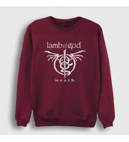 Presmono Unisex Beyaz Wrath Lamb Of God Sweatshirt 95078tt (Bordo)
