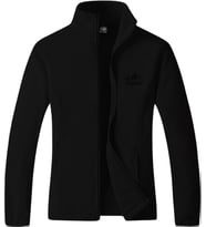 GENIUS Unisex Polar Tam Fermuarlı Outdoor Polar Ceket Tactical Polar Kadın-erkek Polar RENKLİ-TAM (Siyah)