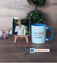 Komiser Yardımcısı Fotoğraflı Dekoratif Taş, Kupa Bardak Beyaz Hediye (Model 4)