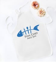 BK Gift Kişiye Özel Chef Tasarımlı Beyaz Mutfak Önlüğü, Aşçı Önlüğü, Şef Önlüğü, Ev Hediyesi, Arkadaşa Hediye-8 (Model 3)