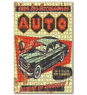 Cakapuzzle Otomobil Satış Afişi Görseli Puzzle Yapboz MDF (Ahşap) (255 Parça)