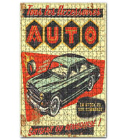 Cakapuzzle Otomobil Satış Afişi Görseli Puzzle Yapboz MDF (Ahşap) (255 Parça)