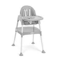Wellgro Pretty 3 in 1 Mama Sandalyesi ve Çalışma Masası (Gri)