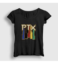 Presmono Kadın Sarı Vintage Pentatonix T-Shirt 75732tt (Siyah)