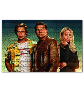 Cakapuzzle Brad Pitt Leonardo DiCaprio Robbie Puzzle Yapboz MDF (Ahşap) (500 Parça)