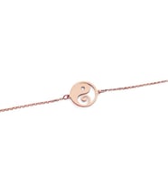 Kişiye Özel 925 Ayar Gümüş Yin Yang Bileklik (Rose)