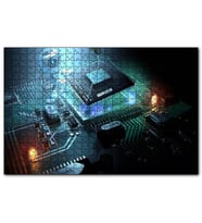 Cakapuzzle Anakart Üzerinde Çalışmalar  Puzzle Yapboz MDF (Ahşap) (255 Parça)