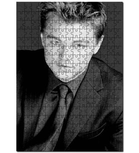Cakapuzzle Leonardo Di Caprio Gençlik Siyah Beyaz Puzzle Yapboz MDF (Ahşap) (500 Parça)