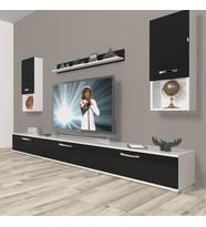 Decoraktiv Eko 270DA Slm Tv Ünitesi Tv Sehpası (Siyah - Beyaz)