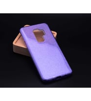 Samsung Galaxy S9 Plus Kılıf Simli Parlak Shining Kapak (Mor)