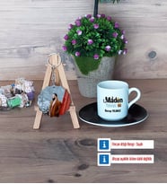 Maden Mühendisi Türk Kahvesi Fincanı Ahşap Altlıklı ve Fotoğraflı Ahşap Anahtarlık Hediye (Model 7)