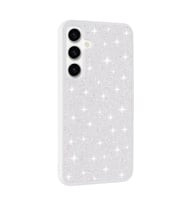 Galaxy S24 Plus Kılıf Parlak Taşlı Tasarım Pırlanta Kılıf (Beyaz)