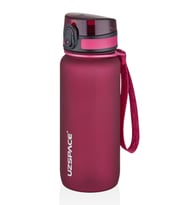 Uzspace 650 ml Tritan Su Matarası 14 Farklı Renk Softtouch  (Kırmızı)