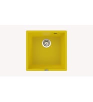 POLEX Cristalüx Granit Evye P-X40 Tezgah Altı Ve Tezgah Üstü Kare Mutfak Evyesi 53,8x44cm (Sarı)