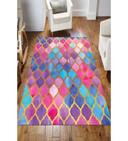 Dijital Kaymaz Taban Yıkanabilir Salon Halısı Mutfak Halısı Koridor Halısı Yolluk ND-HS-325 (Pembe)