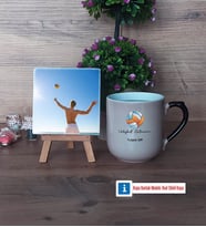 Voleybol Antrenörü Fotoğraflı Dekoratif Taş, Kupa Bardak Beyaz Hediye (Model 10)