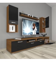 Decoraktiv Eko 5200DA Slm Tv Ünitesi Tv Sehpası (Siyah - Ceviz)