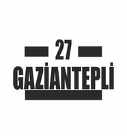 27 Gaziantepli Araba Sticker siyah 16x9 CM (Siyah)