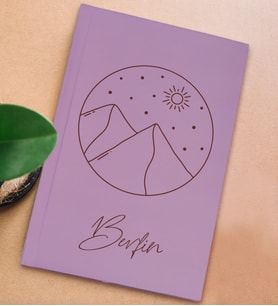 BK Gift Kişiye Özel İsimli Sert Kapaklı Lila Defter, Arkadaşa Hediye, Yeni İş Hediyesi, Anı Defteri, Doğum Günü Hediyesi (Model 6)