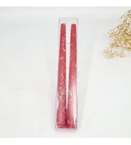 2Lİ RENKLİ ŞAMDAN MUMU 25x2 cm (Bordo)