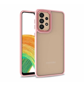Samsung Galaxy A33 5G Kılıf Case, Kamera Lens Korumalı Elektroplatin Kaplama Sert PC Koruyucu Colourful Platinum Serisi (Rose)