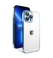 iPhone 12 Pro Kılıf Garaj Kenarları Renkli Kamera Korumalı Kılıf (Açık Mavi)