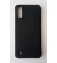 SAMSUNG A01 YUMUŞAK KILIF+KIRILMAZ EKRAN KORUYUCU (Siyah)