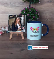 Biyoloji Mühendisi Fotoğraflı Dekoratif Taş, Kupa Bardak Beyaz Hediye (Model 3)