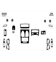 Meriç® Nissan Qashqai Ön Torpido Kaplama Maun 24 Parça 2007-2010 (Piano Black)