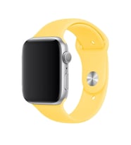 Apple Watch Uyumlu Silikon Kordon 2 3 4 5 6 Seri 38 - 40 Mm Lacivert (Sarı)