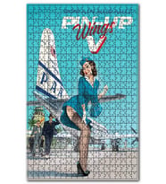 Cakapuzzle Amerikan Yolcu Uçağı ve Seksi Hostes Vintage Puzzle Yapboz MDF(Ahşap) (255 Parça)